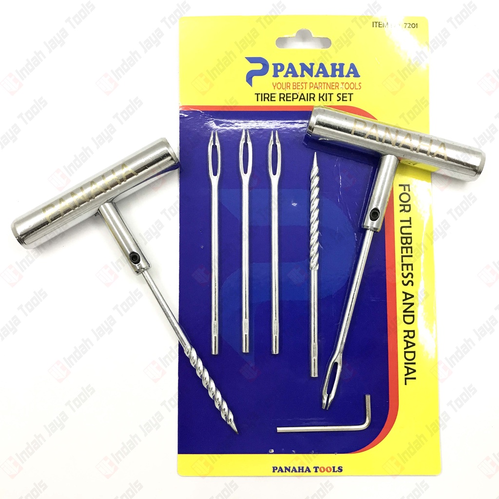 PANAHA 7201 Alat Tambal Ban Set Tubles BESI Tire Repair Metal Tubeless