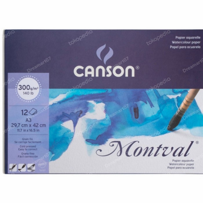 

Mudah Canson Montval Kertas Gambar A3 Cat Air Bagus