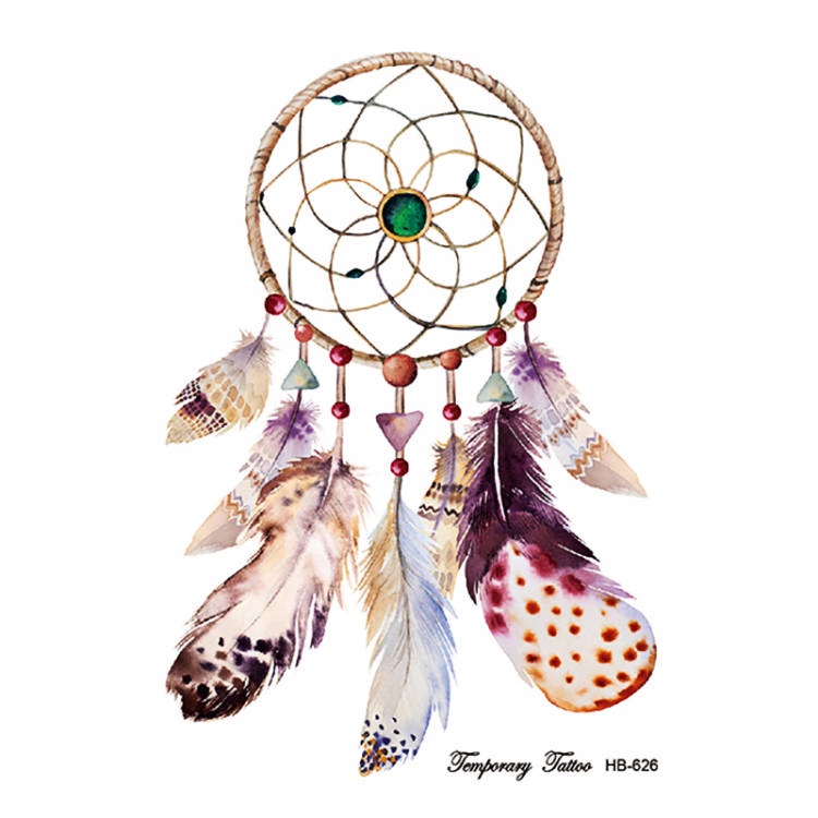 【BTI】Tato Sementara Tato Palsu Stiker Dream Catcher Warna Tahan Air Tato