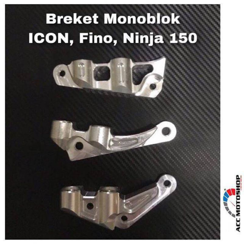 BREKET KALIPER MONOBLOK 4 PISTON KALIPER KANAN MOTOR BEAT VARIO SCOOPY MIO SPORTY MIO SOUL KARBU FINO XEON MX NINJA 150 SATRIA FU