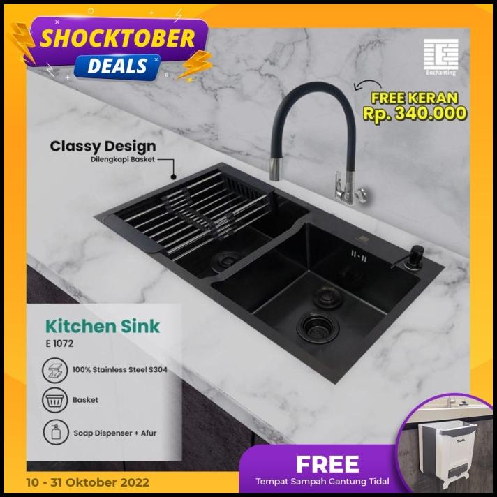 Set Kitchen Sink Bak Cuci Piring Europe Enchanting E1072