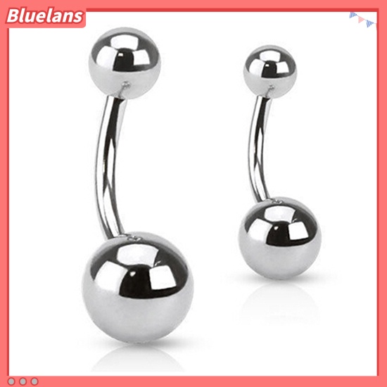 Bluelans Surgical Stainless Steel Ball Barbell Belly Navel Ring Button Body Piercing