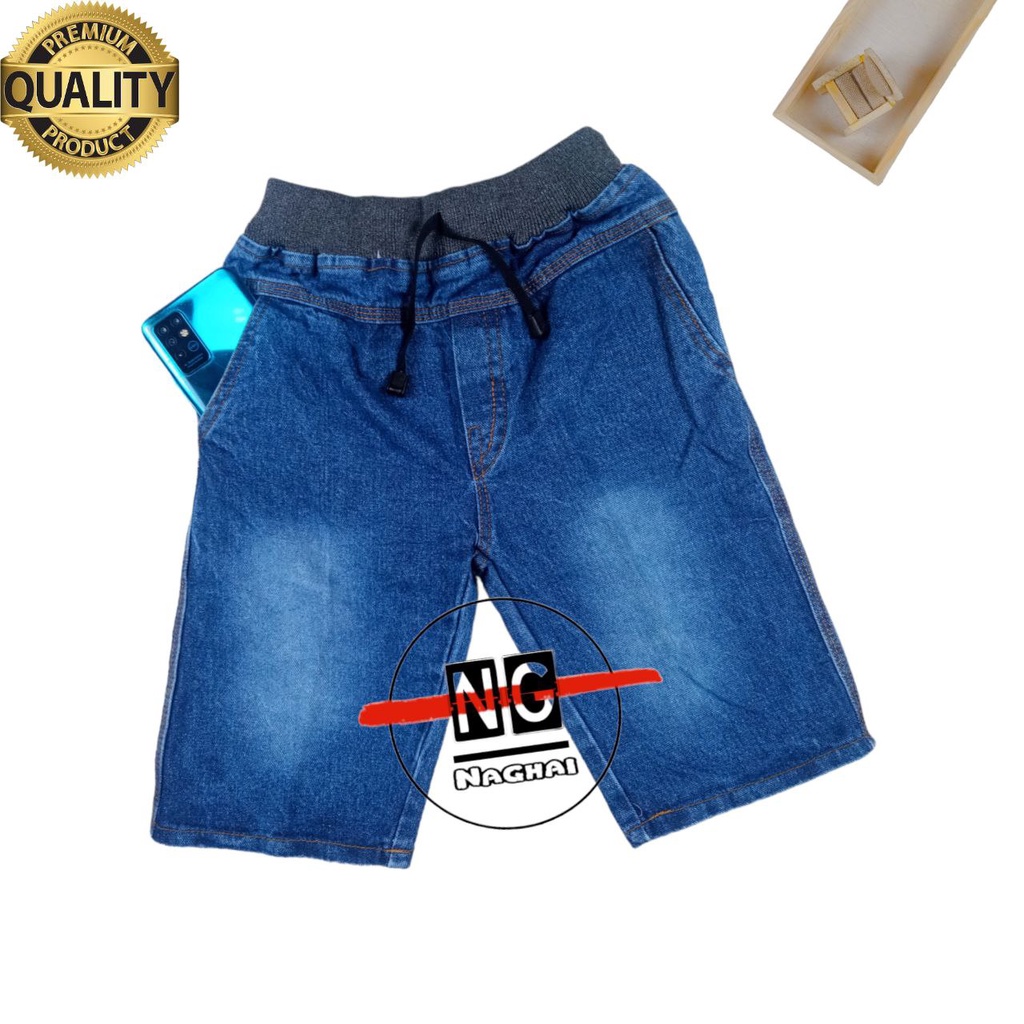 NAGHAI-Celana Jeans Pendek Anak Celana Pendek Jeans Anak Laki-Laki Premium