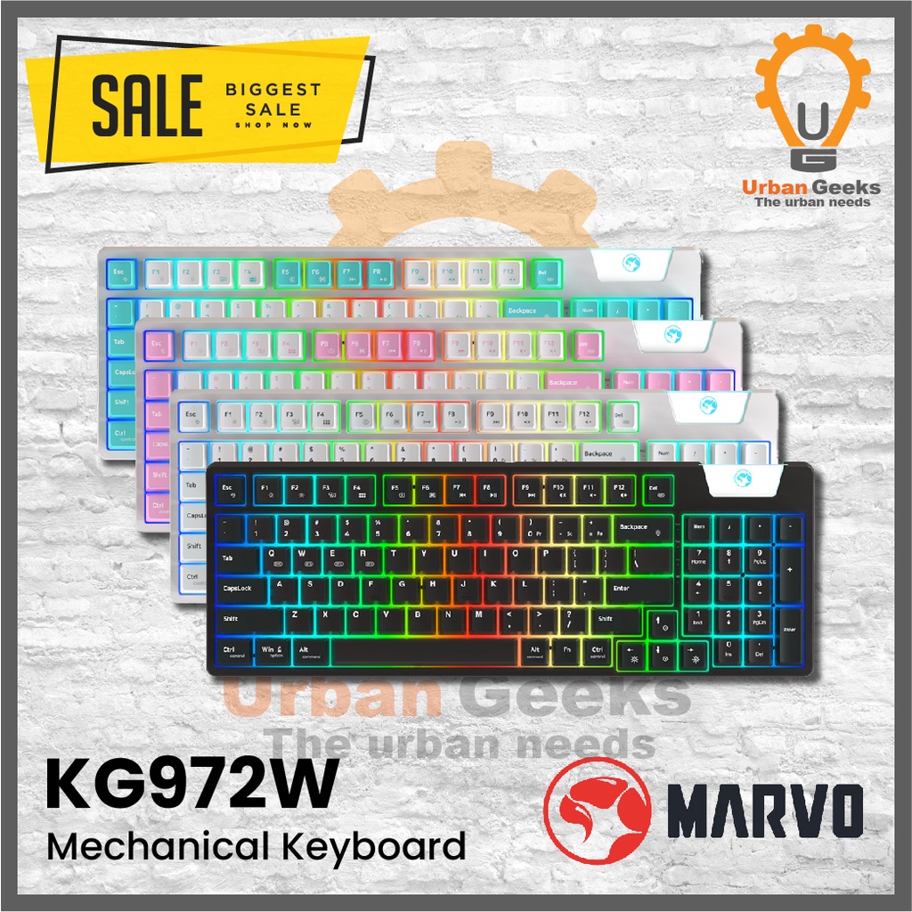 Mechanical Keyboard DIY Logo Marvo KG972 Gasket Mount