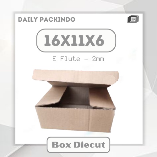 

(ISI 50 PCS) Box Packaging Kardus Hampers Kue Coklat Polos Diecut Ukuran 16X11X6 Cm