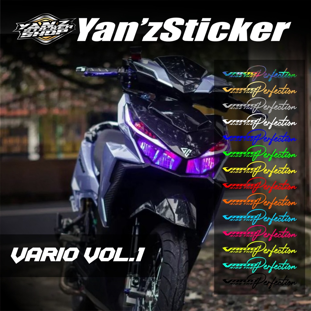 Cutting Sticker Vario Perfection Aksesoris Stiker Lis Variasi Motor Honda All Vario Signature Hologr