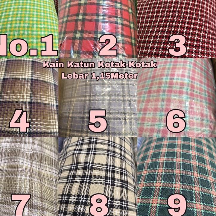 Recomended KAIN KATUN KOTAK KOTAK SERAGAM SMP SD SMA