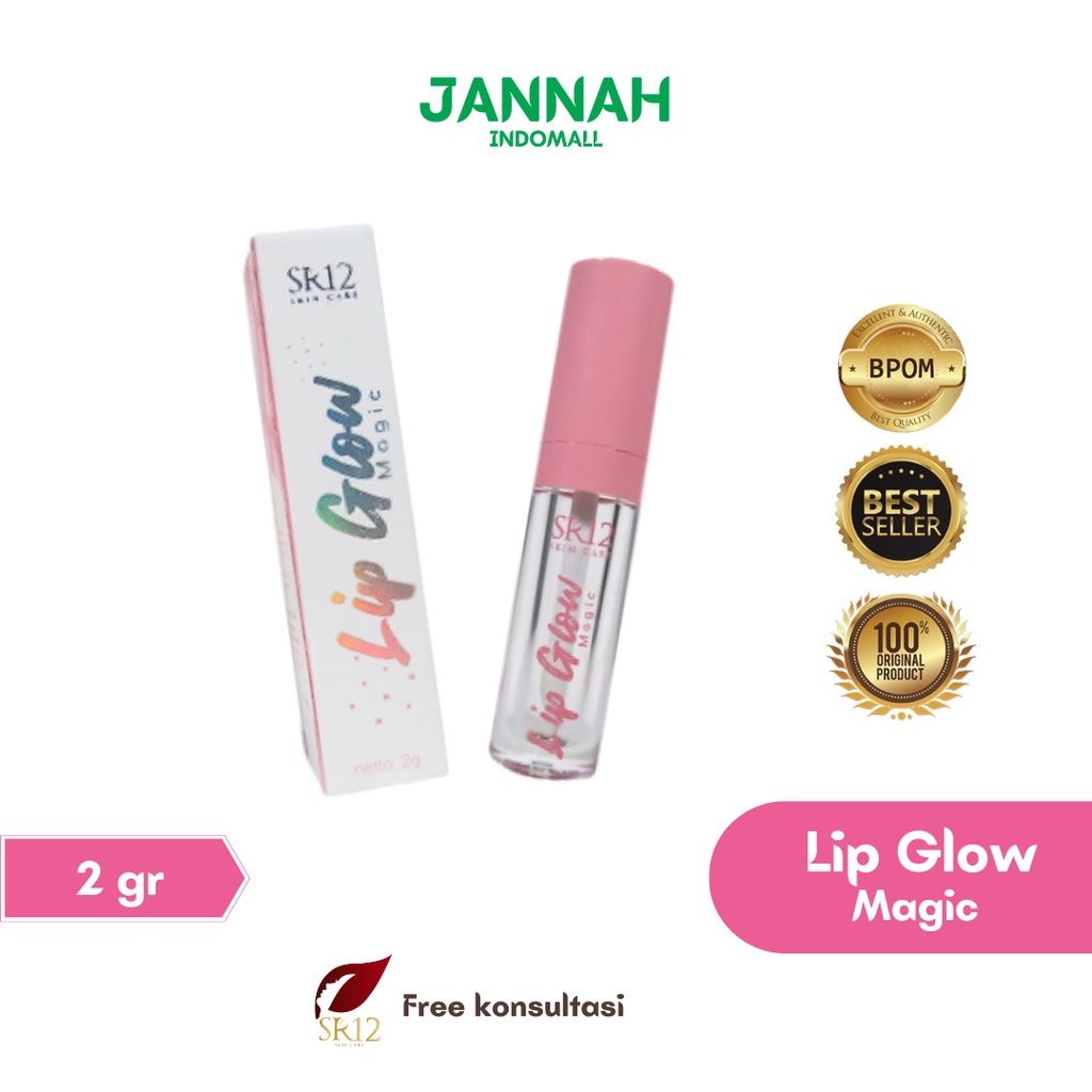 SR12 LIP GLOW MAGIC 2 GRAM BIBIR GLOSSY GLOWING WARNA BIBIR CANTIK LEMBAB