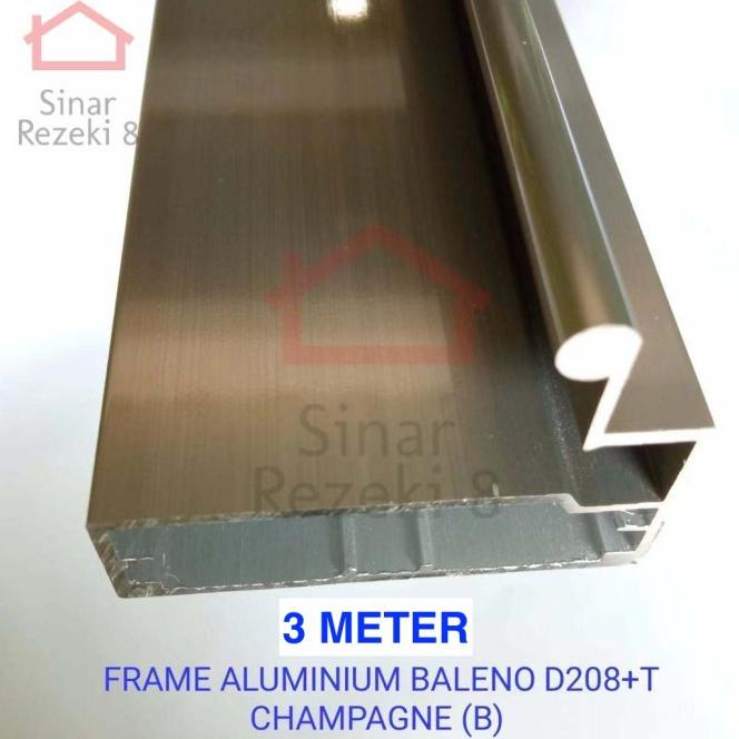 Frame Profil Aluminium Ss Handle Kaca Pintu Lemari Kitchen Fhd 128