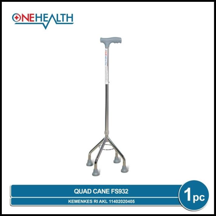 Tongkat Kaki 4 Manula / Lansia Alat Bantu Jalan Fs932 Gea Medical