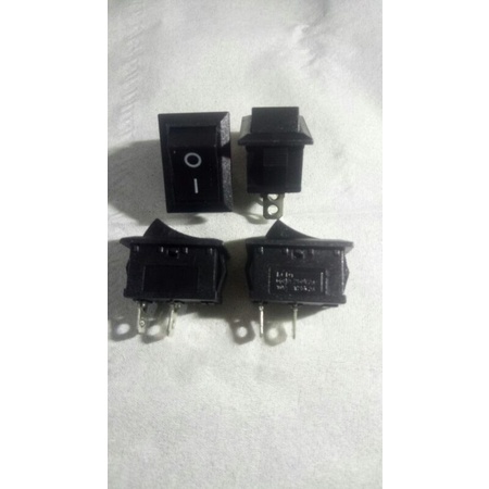 Saklar 21mm x 15mm / Rocker Switch 2pin / SWITCH KARAOKE On-Off 2 pin 2 kaki SAKLAR 2 Pin SWIT 20mm x 15mm