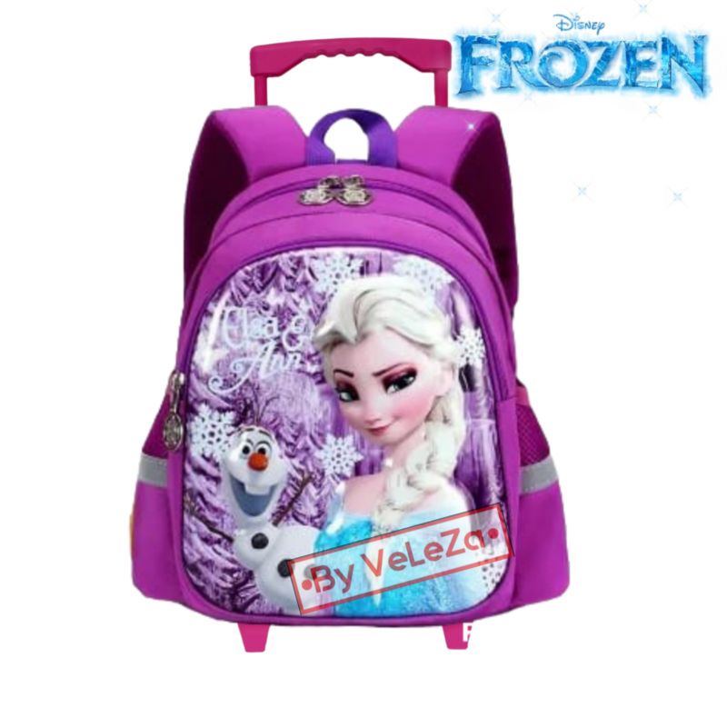 Tas ransel troli anak karakter Frozen - tas sekolah PAUD TK - tas anak