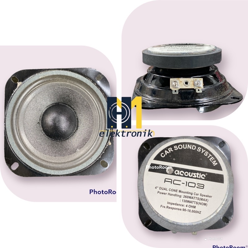 Speaker Car Sound System Acoustic AC 103 4inch Toa