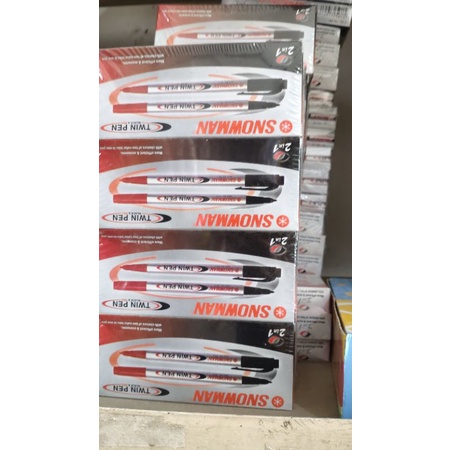 

Twinpen snowman Hitam Merah Harga satuaan