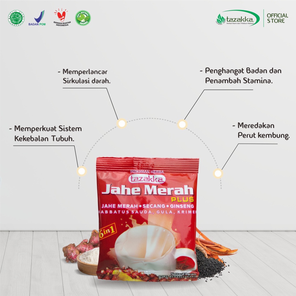 

Jahe Merah plus gingseng tazakka BPOM