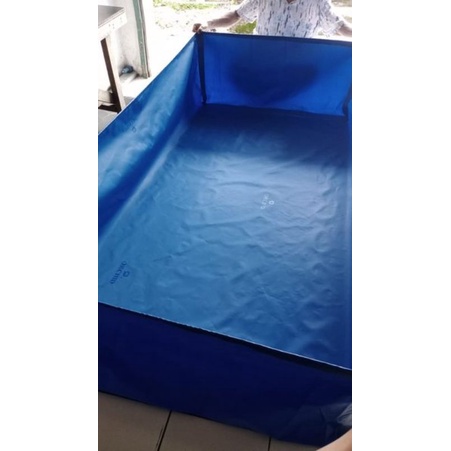 Kolam terpal ikan/Terpal kolam kotak 2x50x50 pvc orcid semi karet