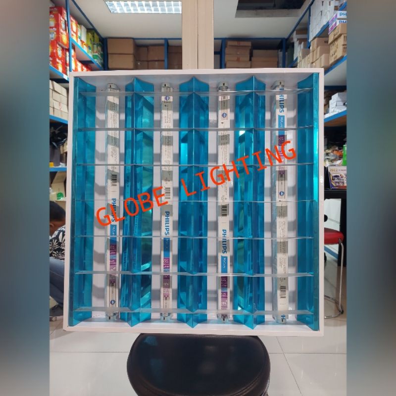 KAP LAMPU RM 4X18W KOMPLIT LAMPU LED PHILPS (60CM)