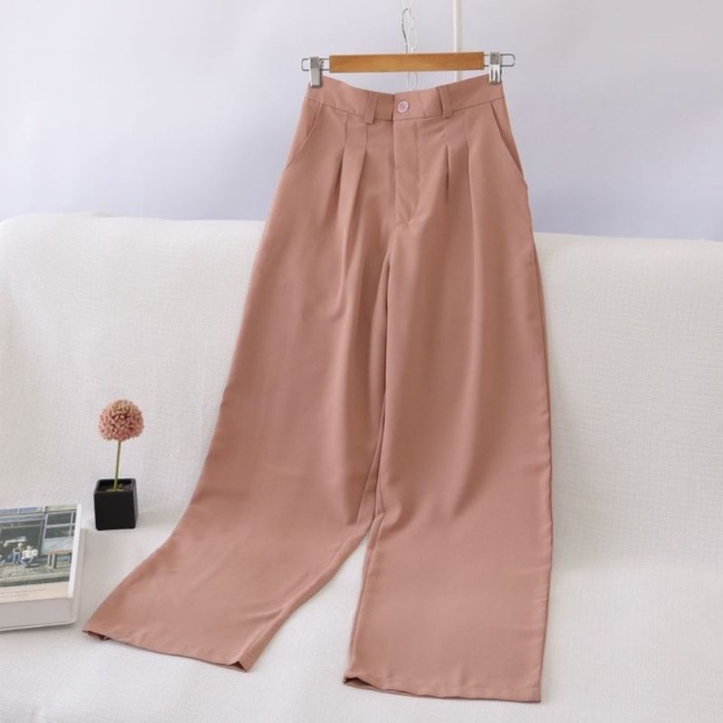 CELANA LOOSE PANTS WANITA (MILO MOCCA)