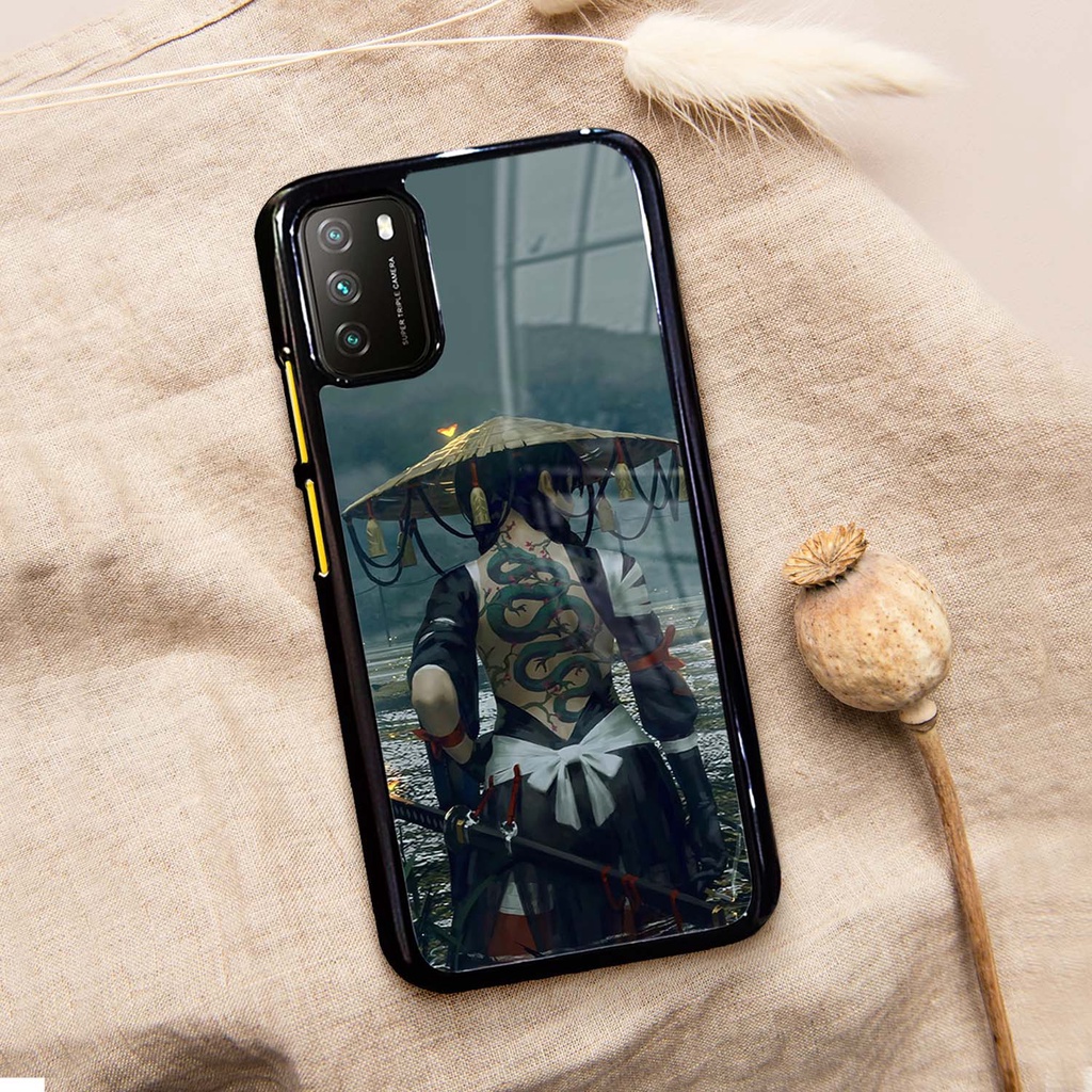 Case Glossy Kilau Xiaomi Poco M3 | Casing Hp Xiaomi | Pelindung Smartphone | Motif Yakuza Girl Art