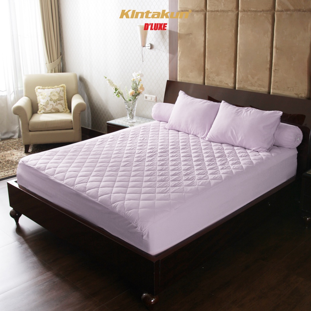 Kintakun Sprei 180 King Dluxe Quilting Square Microtex B2 Tinggi 30 cm (5in1)