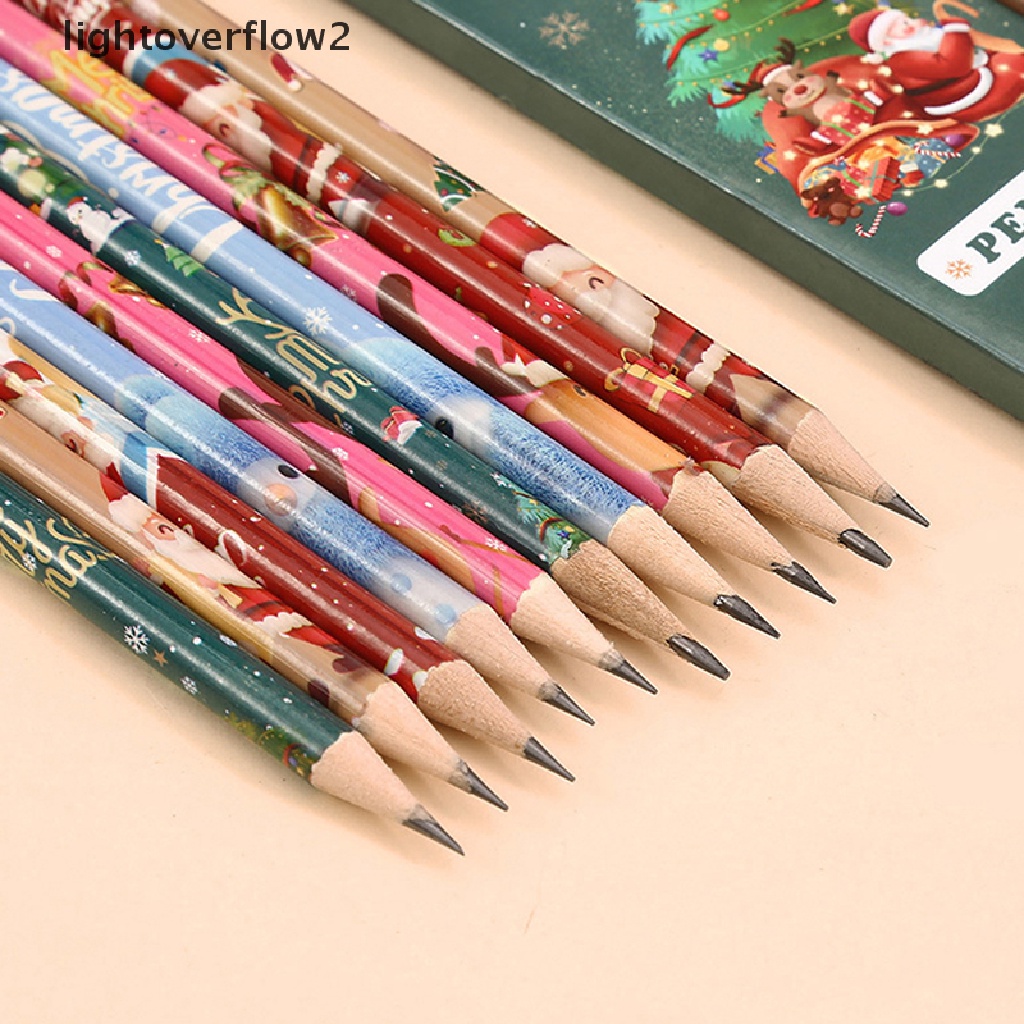 (lightoverflow2) 6pcs / Lot Pensil HB Dengan Kotak Penyimpanan Untuk Menulis / Menggambar