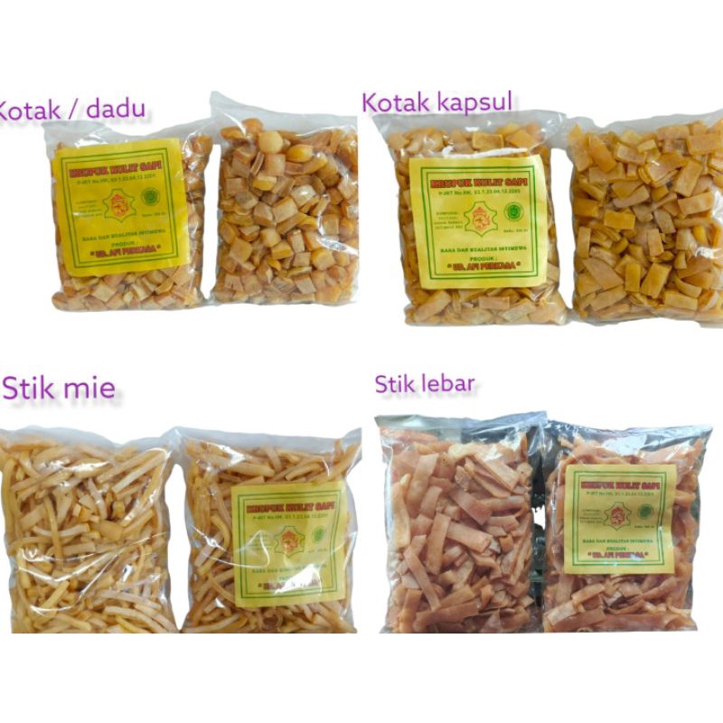 

Rambak "AFI perkasa" krupuk kulit sapi banyak varian stok 500gr