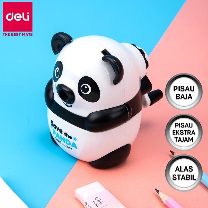 

(COD) Deli E0518 School Rotary Sharpener/Rautan Meja-Panda BERKUALITAS Kode 7