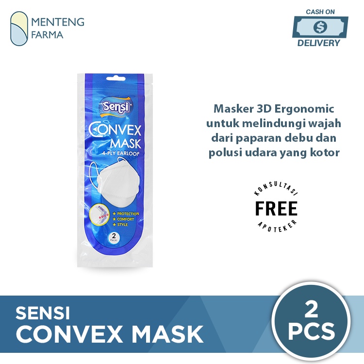 Sensi Convex Mask Earloop Isi 2 Pcs