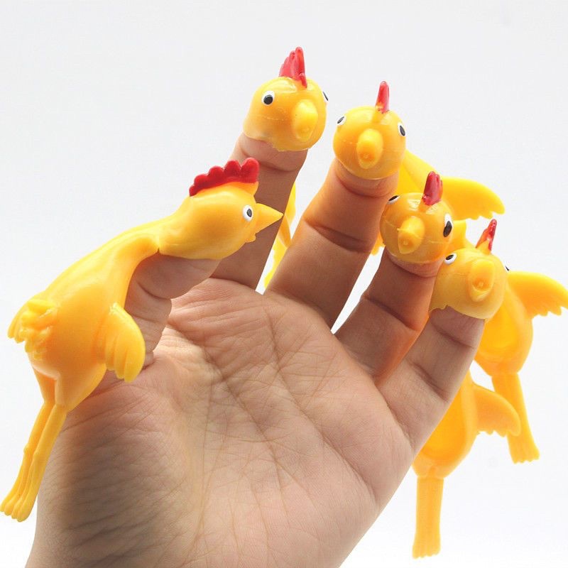 Mainan Ayam Karet Jepret Nempel Dinding Ketapel Ayam Karet Terbang Finger Toy PROMO MITRA