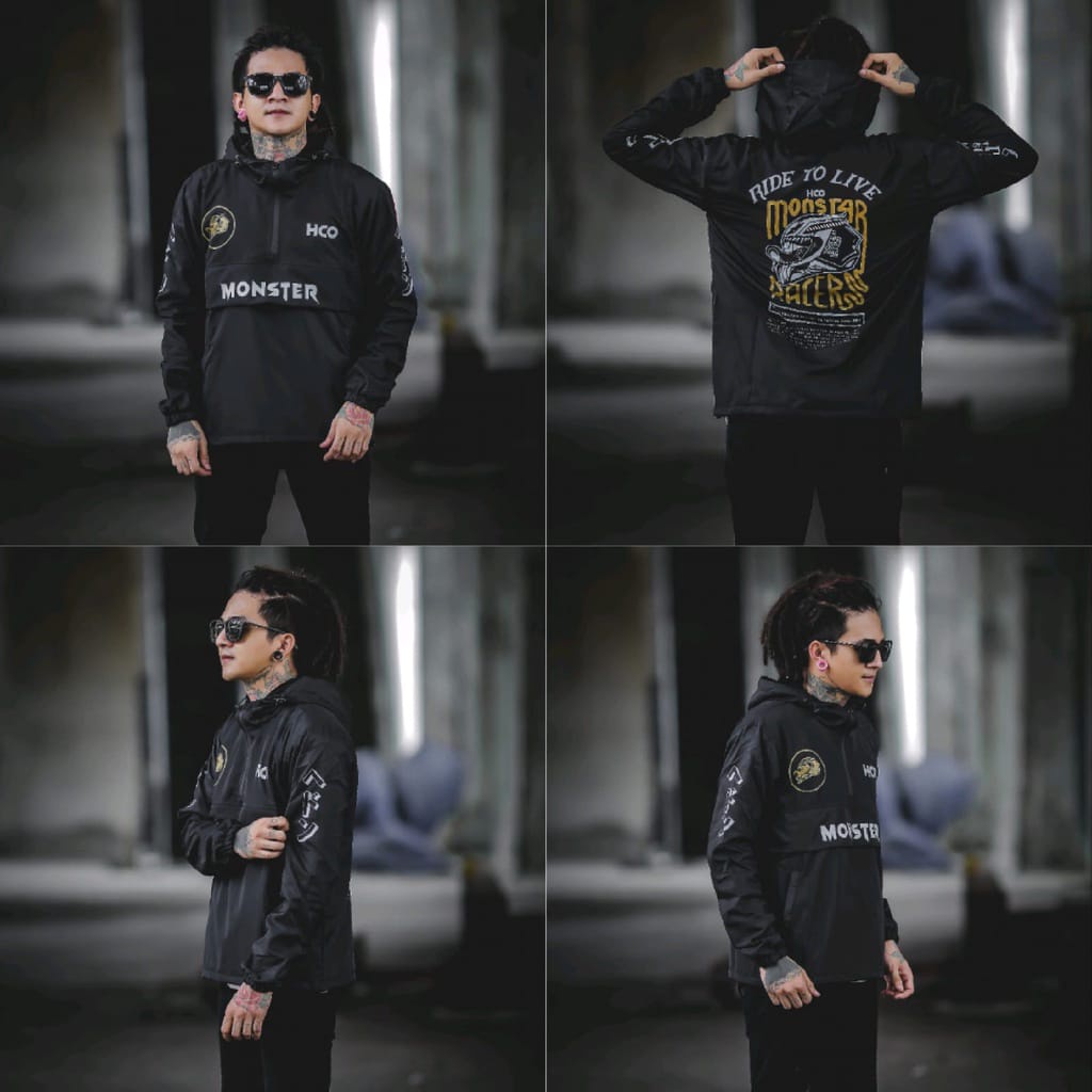 JAKET PRIA - JAKET WANITA - JAKET CAGOULE SALVIO HEXIA - JAKET CAGOULE - JAKET PARASUT - JAKET - JAKET PARASIT - JAKET PARASUT PRIA - SWEATER PARASUT PRIA - JAKET PRIA MURAH - JAKET PARASUT GAMBAR - JACKET PRIA - JAKET KEREN - JAKET VIRAL - JAKET MURAH-Hitam Monstar