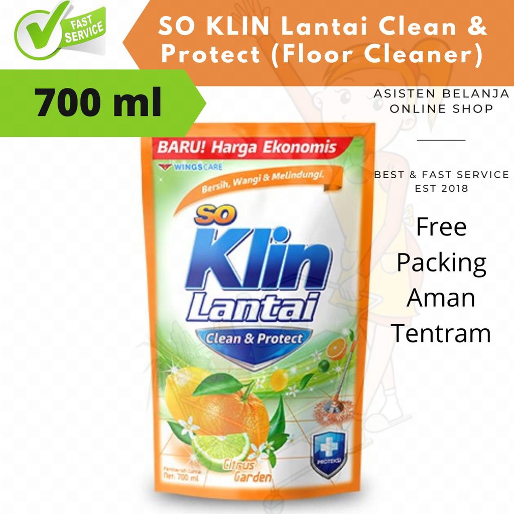 So Klin Soklin Pembersih lantai Lavender Lemon Sereh Rose Apple 780 ml 780ml Floor Cleaner