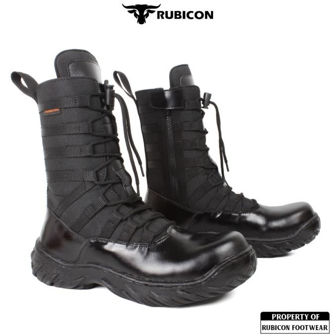 RUBICON NINJA JAGUAR SEPATU SAFETY PDL UJUNG BESI KULIT ASLI PREMIUM