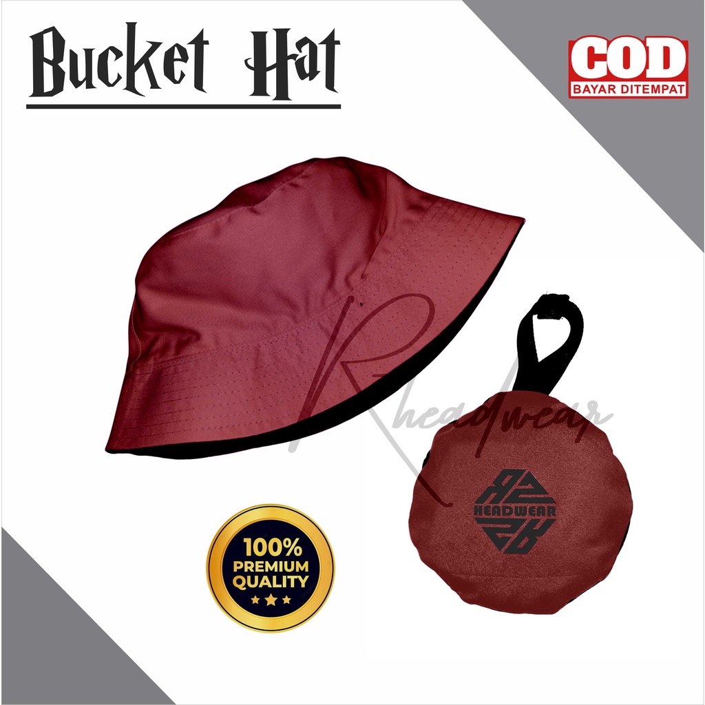 Topi Bucket Wanita Dewasa Bucket hat Pria Topi Gunung Adventure Thrift Mancing &amp; Hiking Bisa Di Lipat