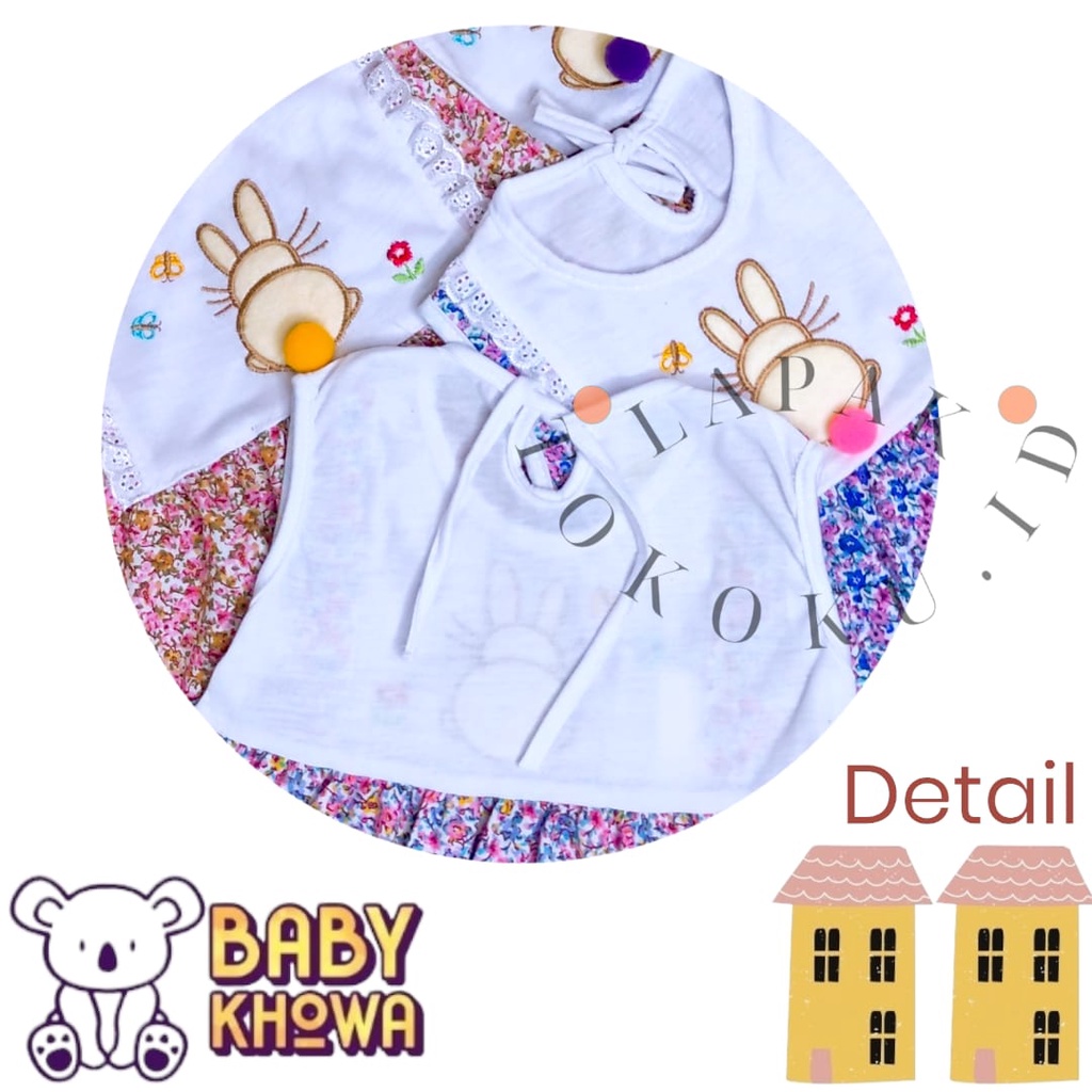 Dress Baju Baju Bayi Perempuan Baru Lahir BABY KHOWA Dress Pesta Lucu Anak Baju Anak Perempuan Kaos Rok Anak Bayi Bung-Bunga