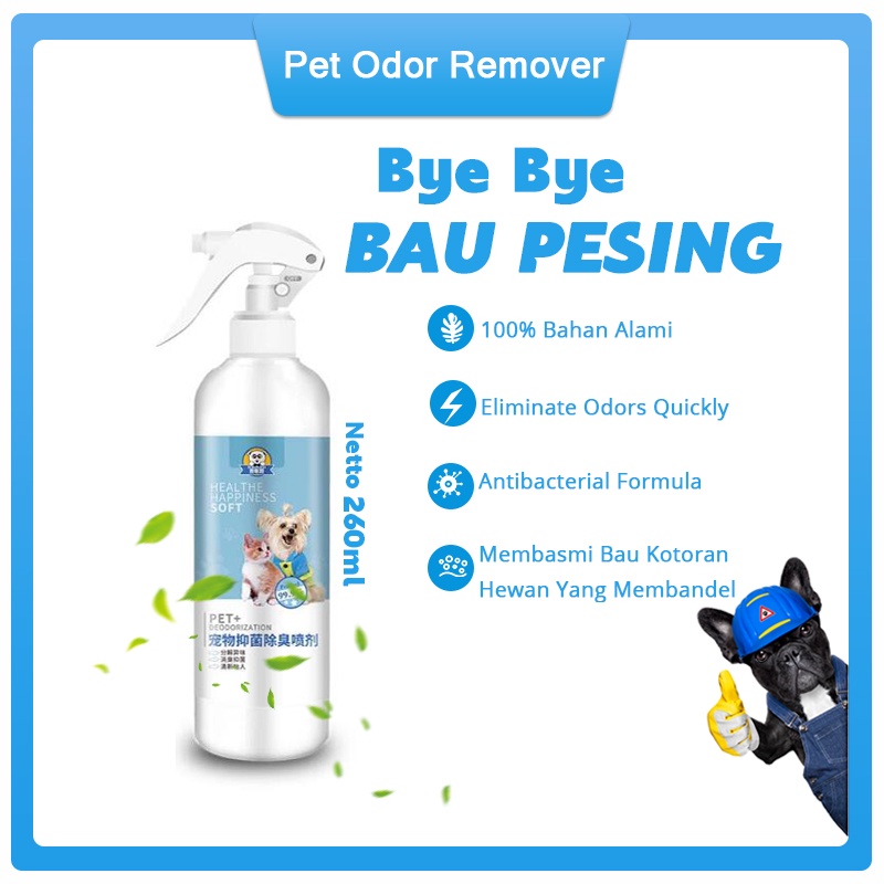 Pet Odor Remover Spray Penghilang Bau Kotoran Kucing Anjing/Pipis Pesing Kandang /Litter Box /Pasir Kucing Anjing Kandang Hewan Peliharaan Penghilang Bau Pesing