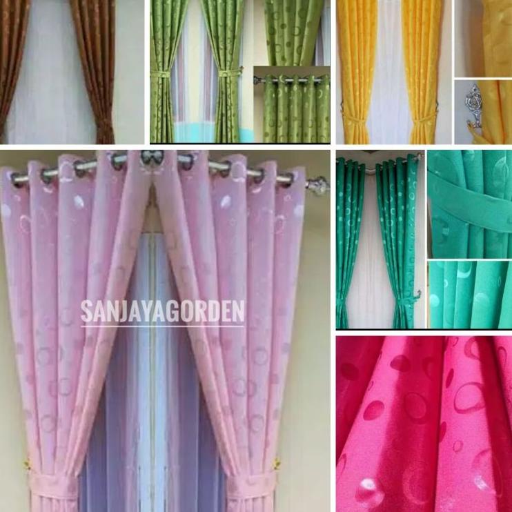 Kepoin aja--GORDEN PINTU JENDELA GORDENG MINIMALIS HORDENG MURAH TIRAI MOTIF POLKADOT