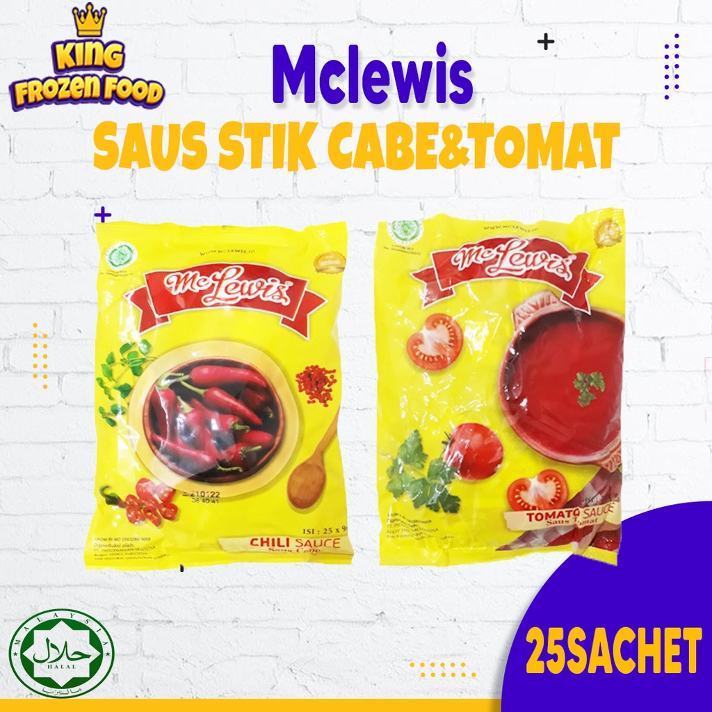 Mc Lewis Saus Stik Cabe&amp;Tomat Isi 25Sachet