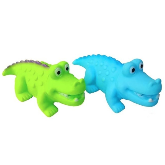 Menakjubkan Mainan Robot Boneka Buaya Karet Vinyl Pencet Bunyi Diskon