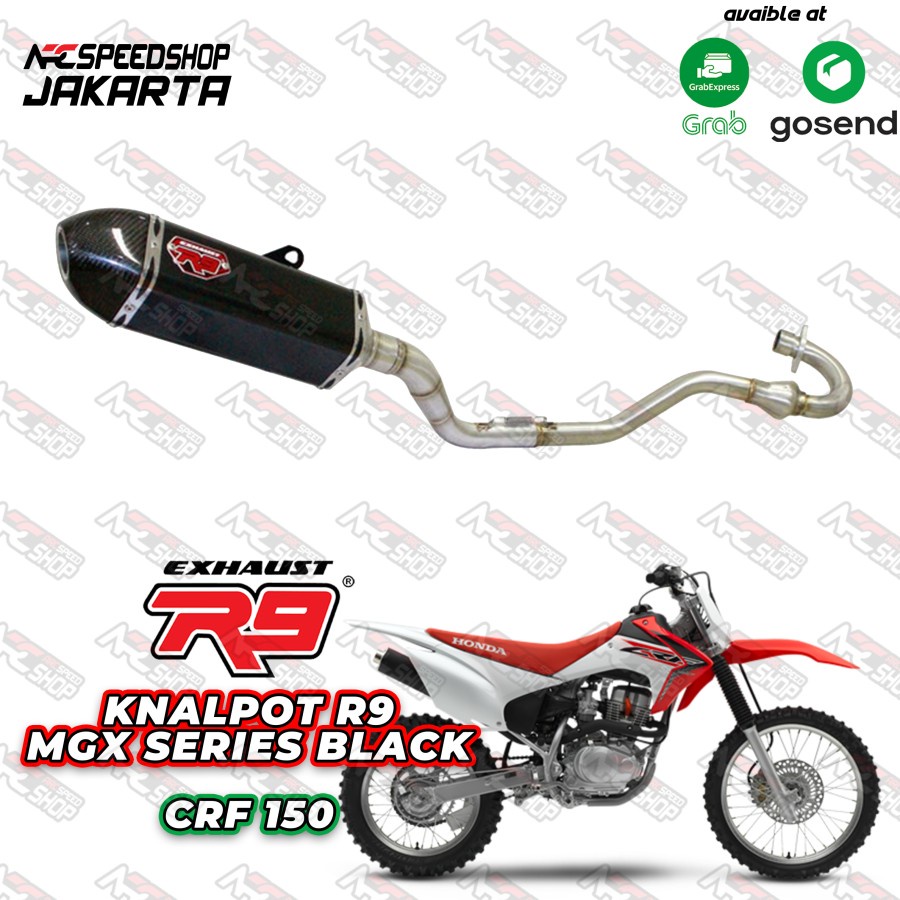 Honda CRF 150 knalpot R9 MGX Series Black