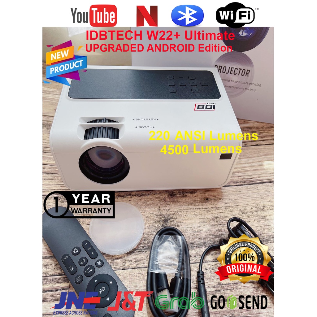 IDBTECH W22+ UPGRADE Ultimate 220 ANSI LUMENS 4500 LUMENS ANDROID