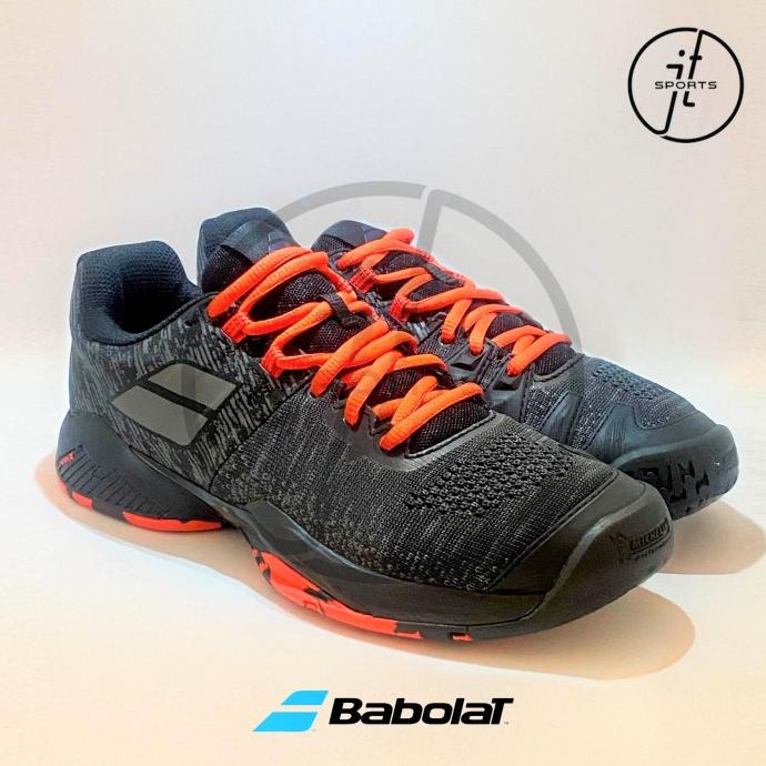 Sepatu Tenis Babolat Propulse Blast Black Tomato Red Tennis Shoes Ori