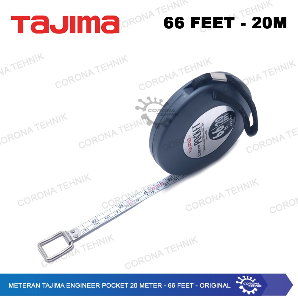 Original - Meteran Tajima Engineer Pocket 20 Meter - 66 Feet