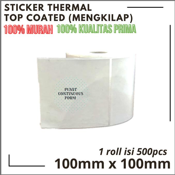 

STIKER LABEL THERMAL 10 X 10 CM, CORE KECIL ISI 500 PCS