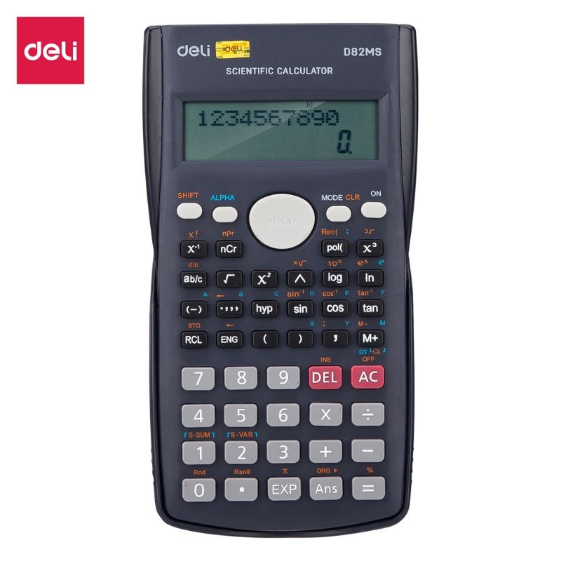

Deli ED82MS Scientific Calculator 240F 10 2 Digits