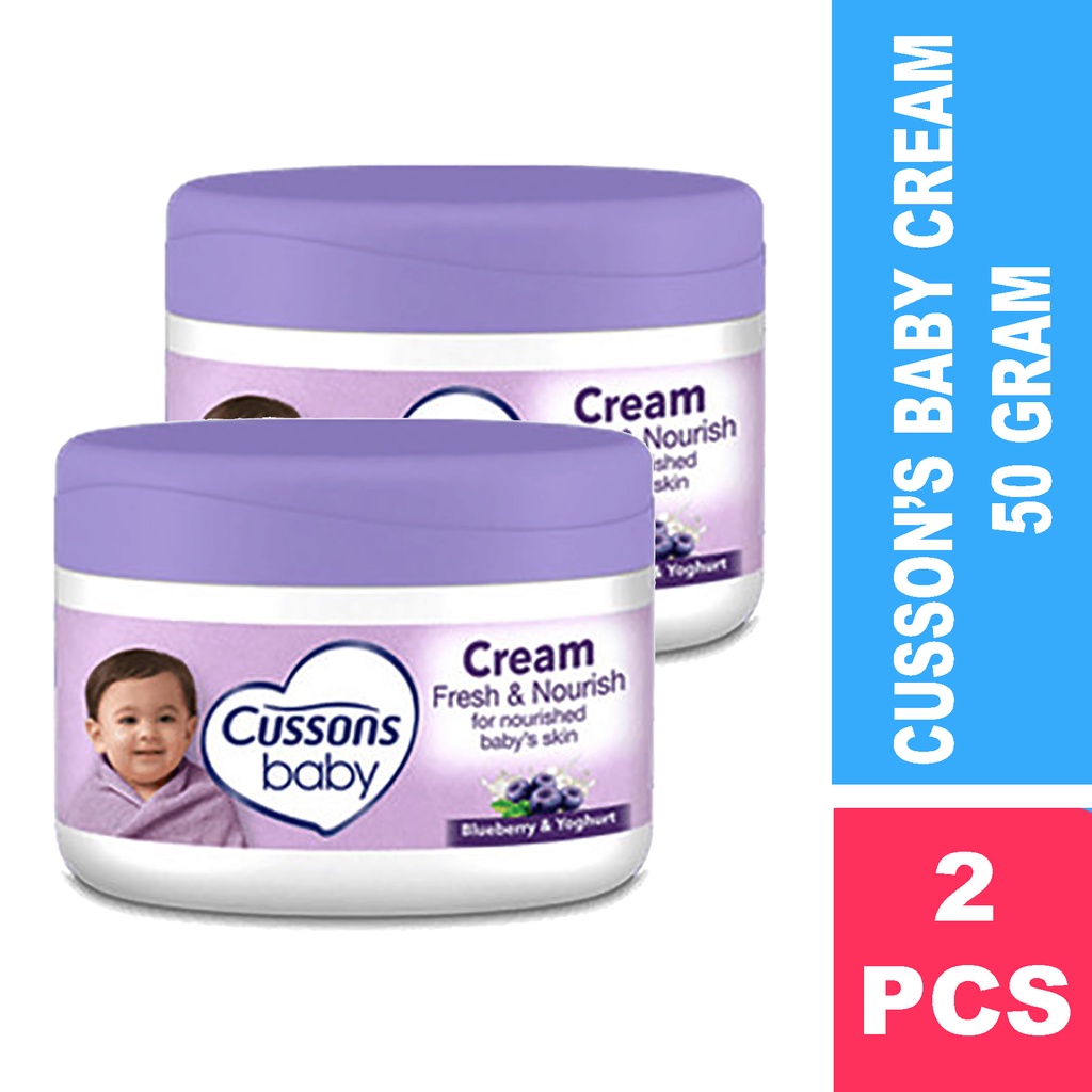 [ 2 PCS ] Cussons Baby Cream Fresh &amp; Nourish - Krim Bayi 50gr