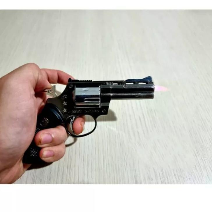 Langsung Order {COD}-Korek Api Model Pistol Pyhton Colt Revolver  Bara Jet Las Terbaru | Pistol Kore