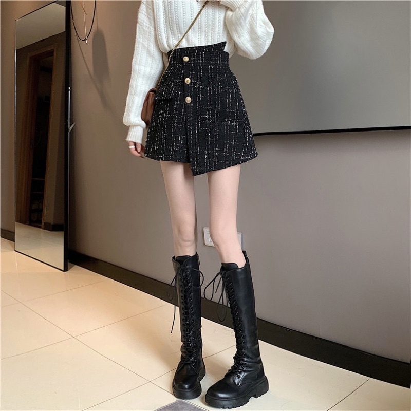 CELANA ROK PENDEK SKORT TWEED  WANITA MX614