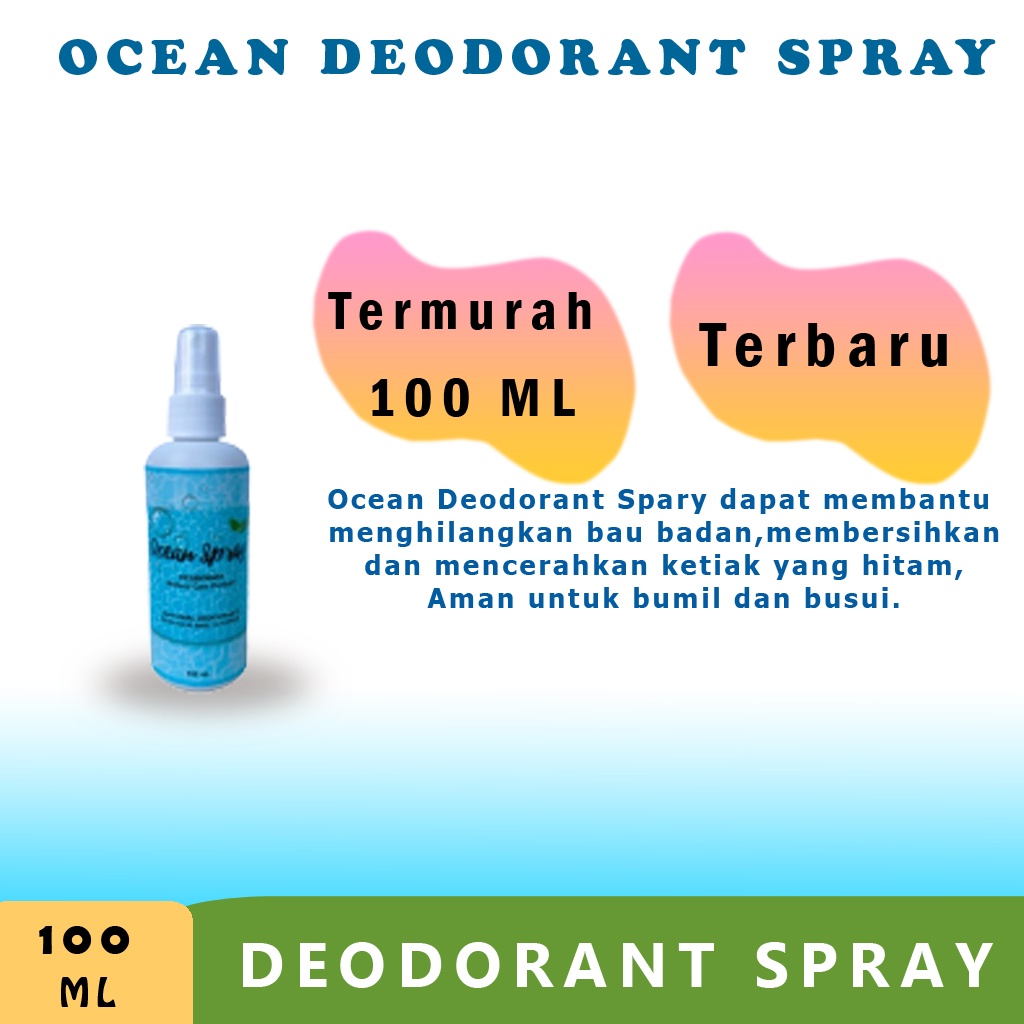 DEODORANT SPRAY HERBAL 100 ML / PENGHILANG BAU BADAN / PERAWATAN TUBUH / HALAL NATURAL DEODORANT