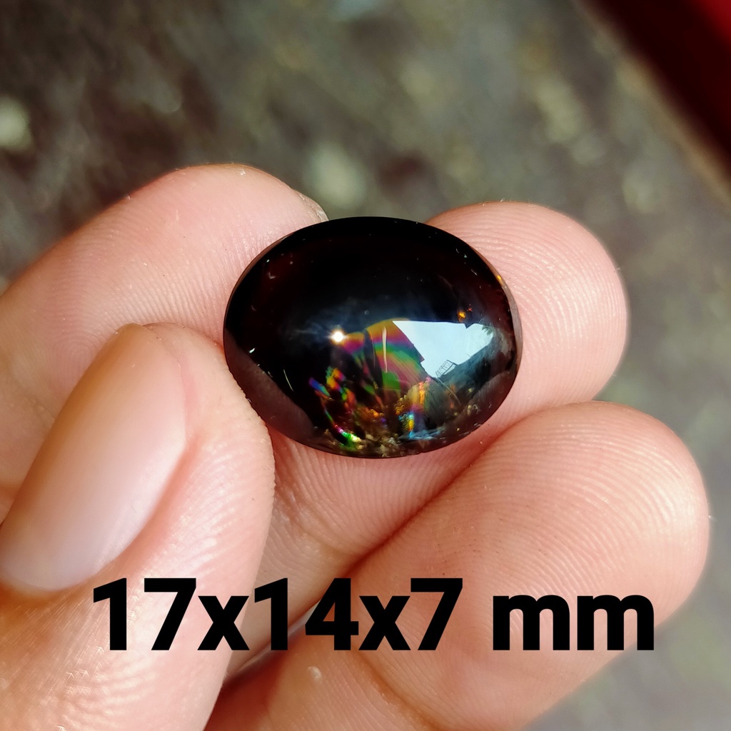 batu kecubung pelangi hitam pekat antik asli bukan ruby wulung bacan akik black opal pirus kalimaya 