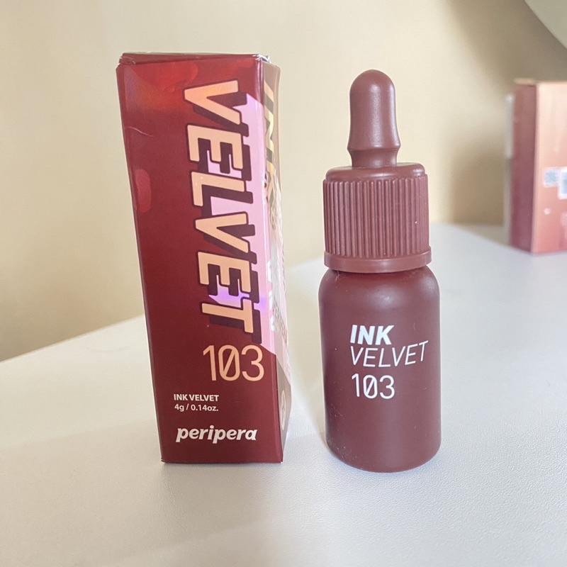 peripera ink velvet 103 taupe chili brick warna bestseller